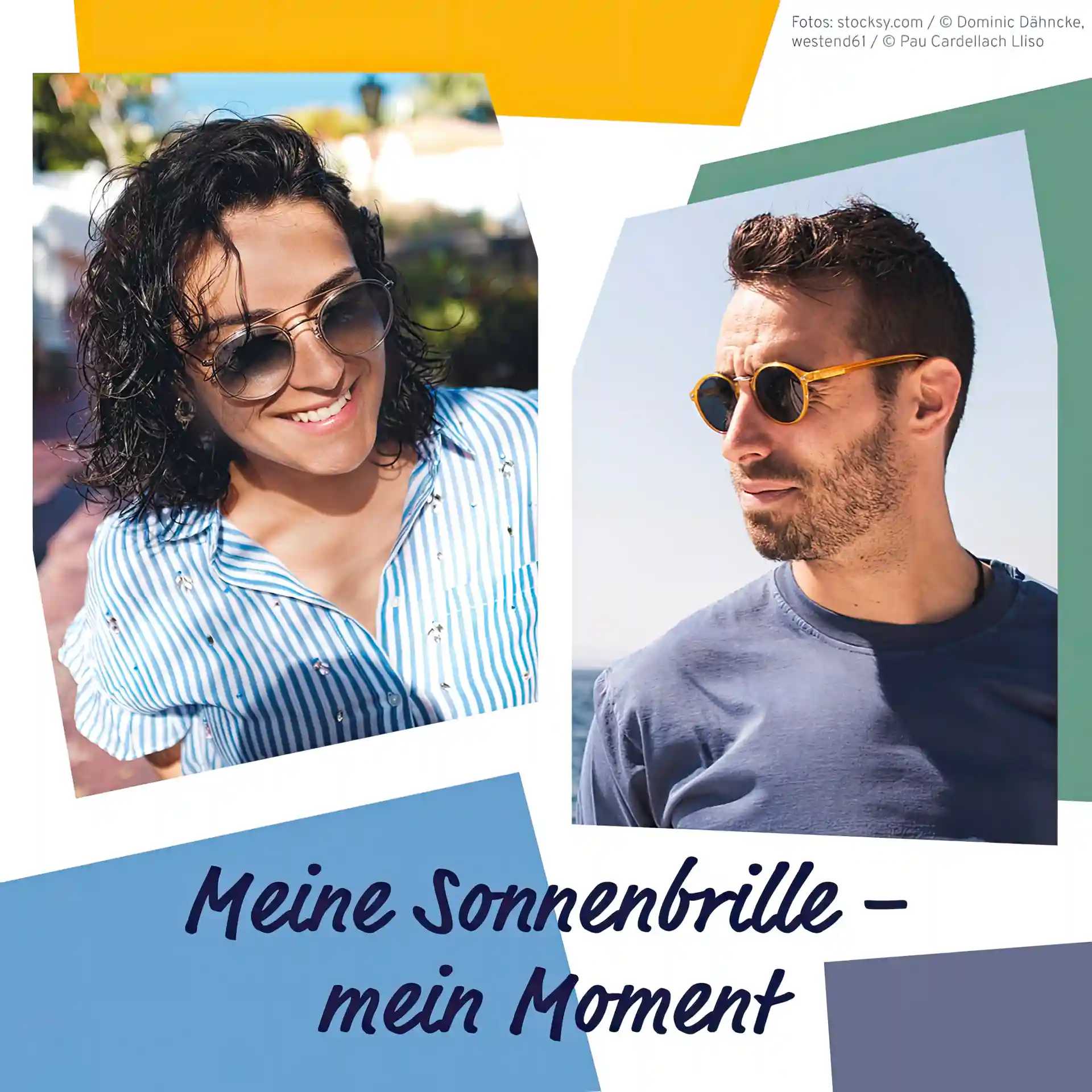 Frau und Mann mittleren Alters mit Sonnenbrille